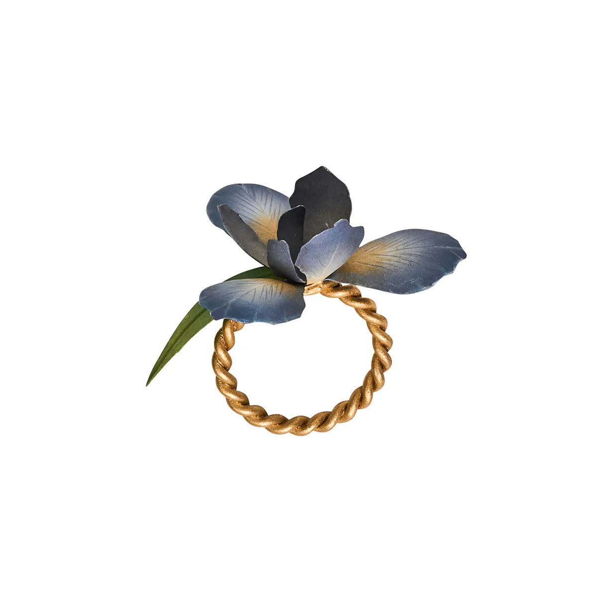 Juliska Meadow Walk Iris Napkin Rings in Chambray (Set of 4)