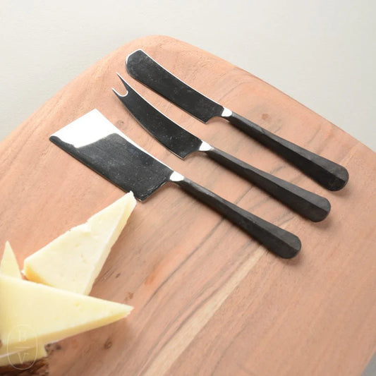 Simon Pearce Woodbury Cheese Knife Set, Gift Boxed