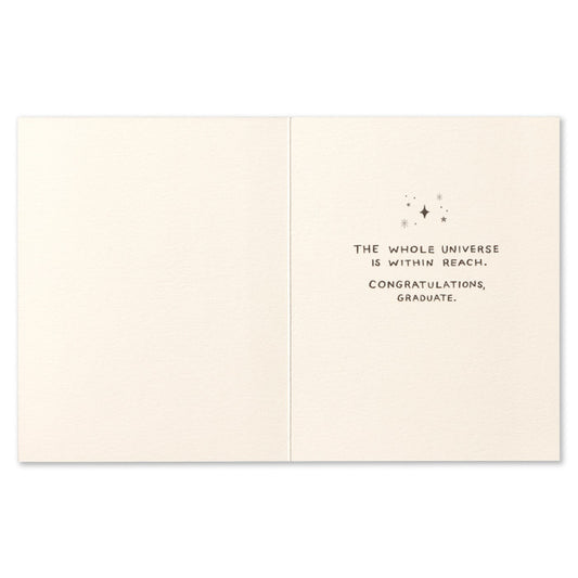 "The Sun, the Moon, and the Stars Don't Seem That Far From Here" Graduation Card