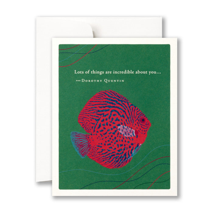 "Lots of things are incredible about you" Thank You Card