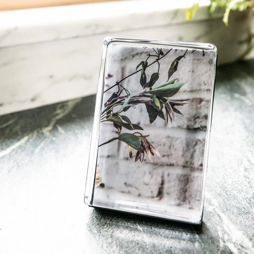 Simon Pearce Woodbury Vertical Photo Block 6" x 4", Gift Boxed