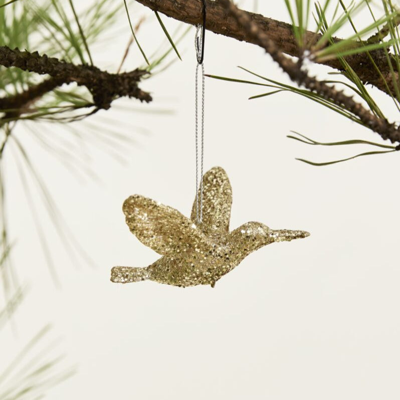 Glittered Bird Ornament