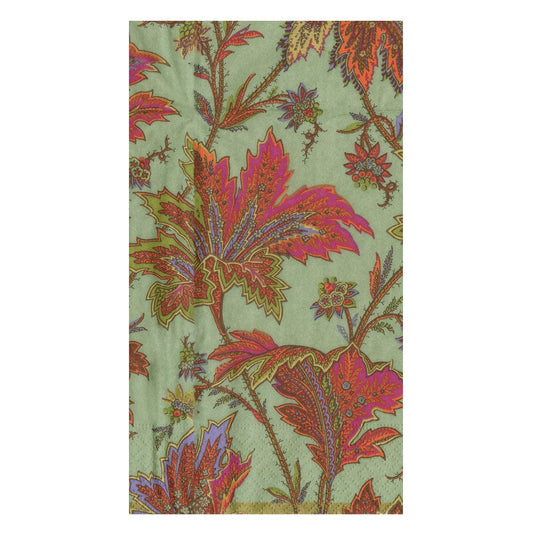 Paisley Leaves Napkins in Sage Green