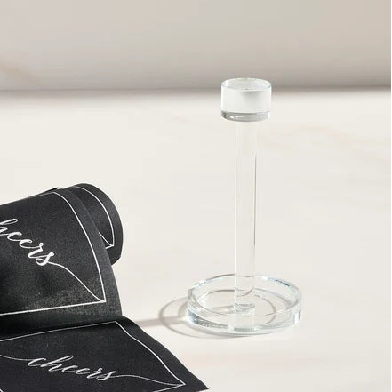 Glass Cocktail Napkin Stand