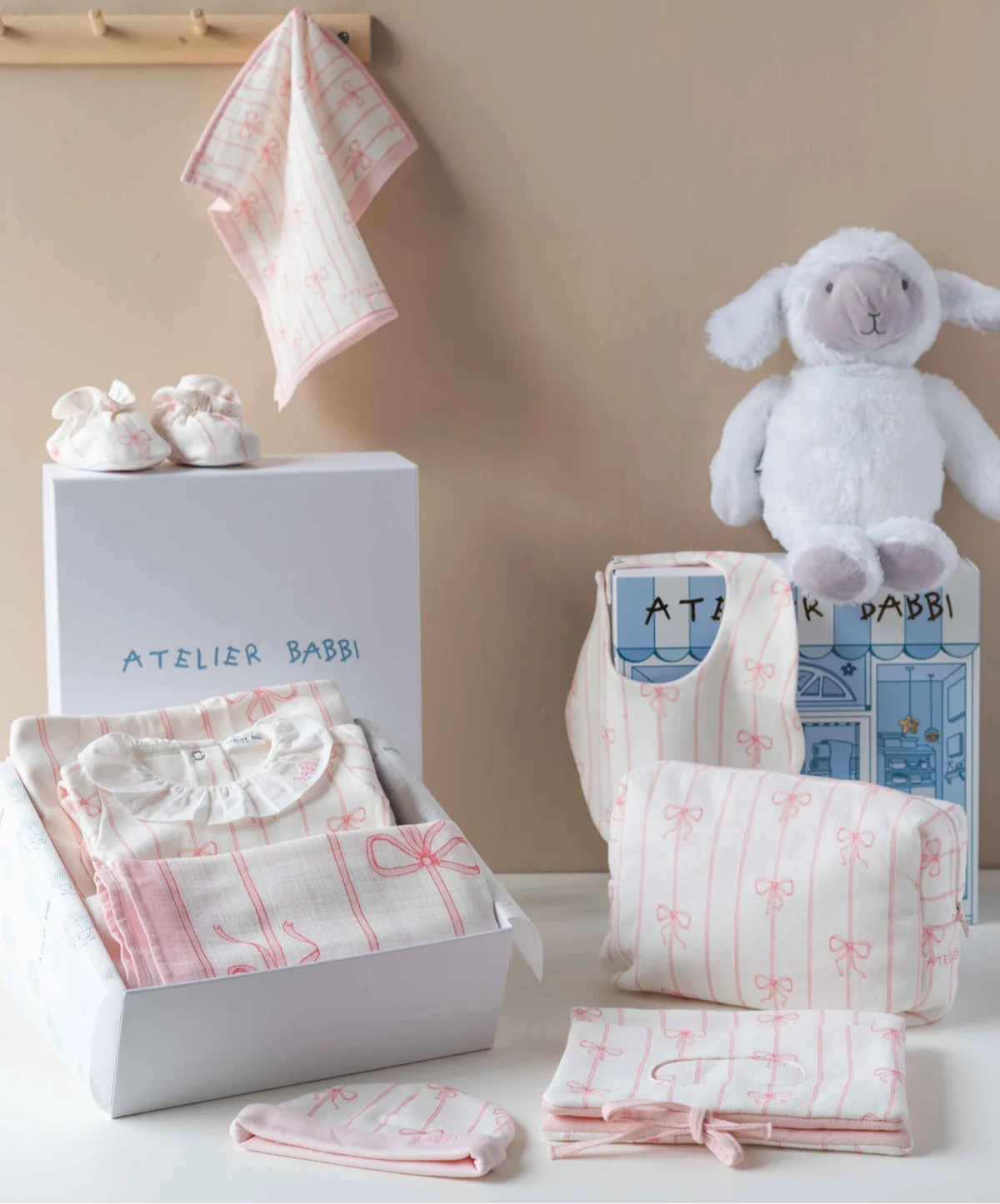 9 Piece Newborn Set,  Ribbon | Atelier Babbi
