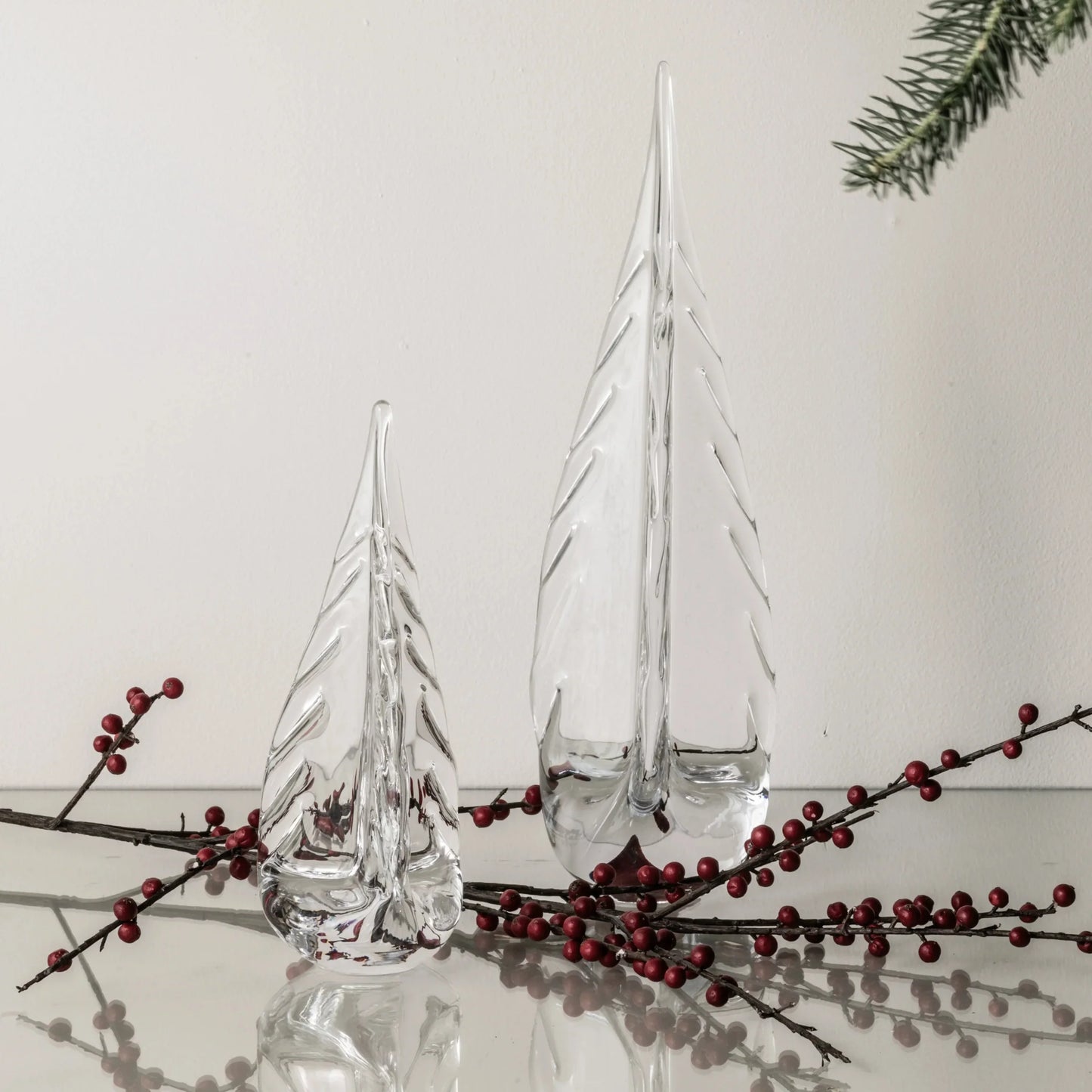 Simon Pearce Ice Laden Evergreen, Gift Boxed