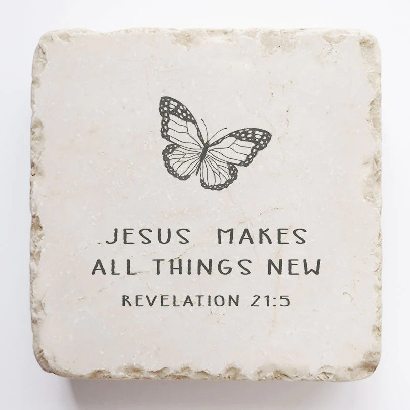 Revelation 21:5 Scripture Stone, Twelve Stone Art