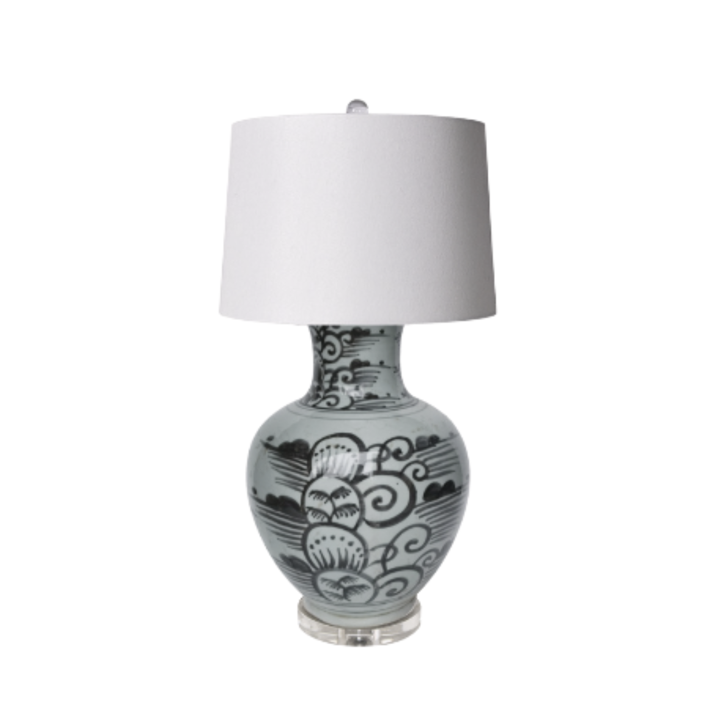 Lamp Black Wildflower Vase Acrylic Base