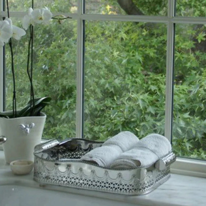 Polished Nickle Embossed Tray