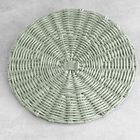 VIDA Sage Faux Wicker Placemats, Set of 4