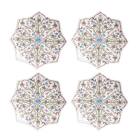 Juliska Villa Seville Chambray Scalloped Side/Cocktail Plates (Set of 4)