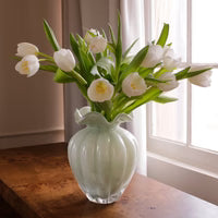 Large Pistachio Glass Vento Vase