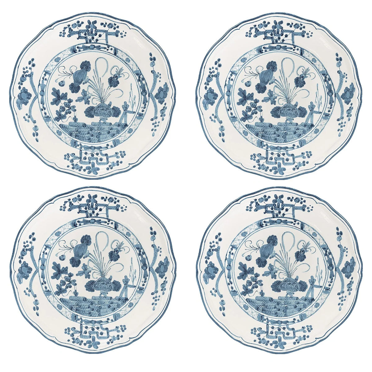 Vida Faenza Blue & White Appetizer Plate (Set of 4)