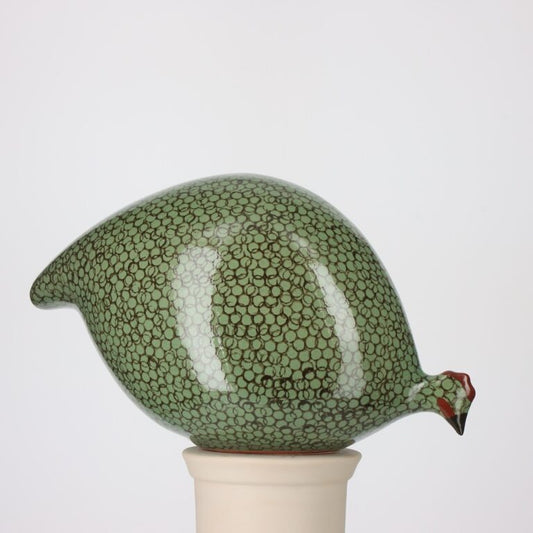 Guinea Fowl Green Spotted Black