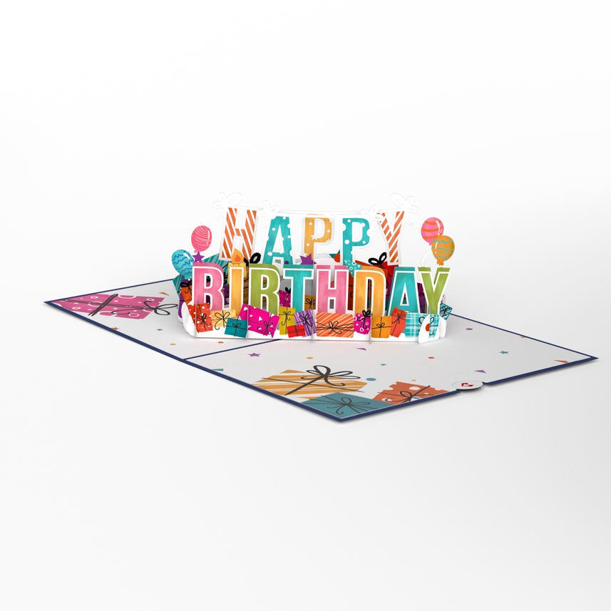 Happy Birthday Pop-Up Card, 5x7" Birthday Card