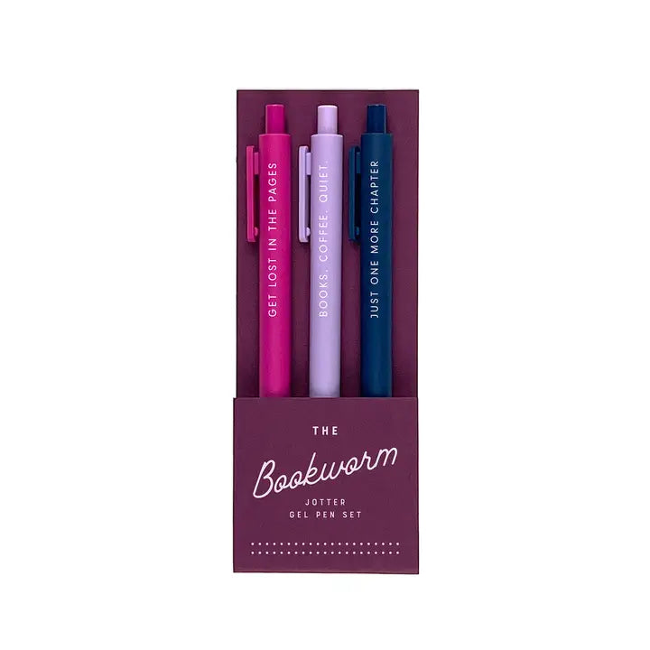 Bookworm Gel Pen Set of 3