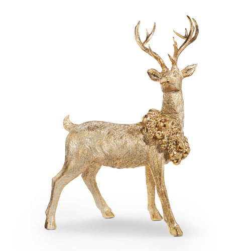 Standing Deer With Wreath 29.5"