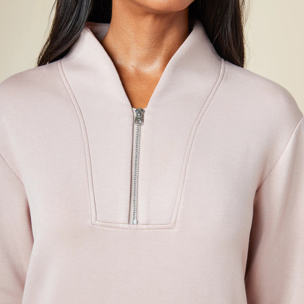 DreamTech 35" Quarter Zip Tunic Lounger in Coco