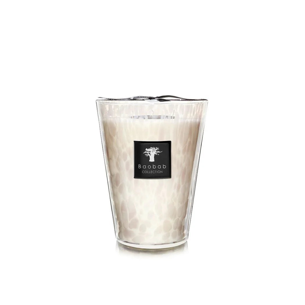 Pearls White Scented Candle | Baobab Collection