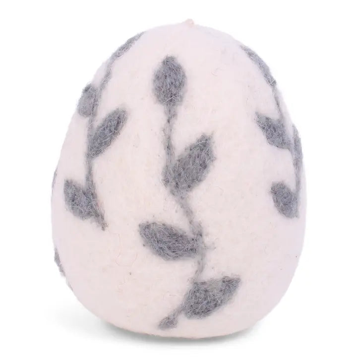 Blue Big Egg with Leaves