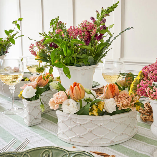 Juliska Berry & Thread Petite Parterre Garden Half Circle Vase (Set of 2)