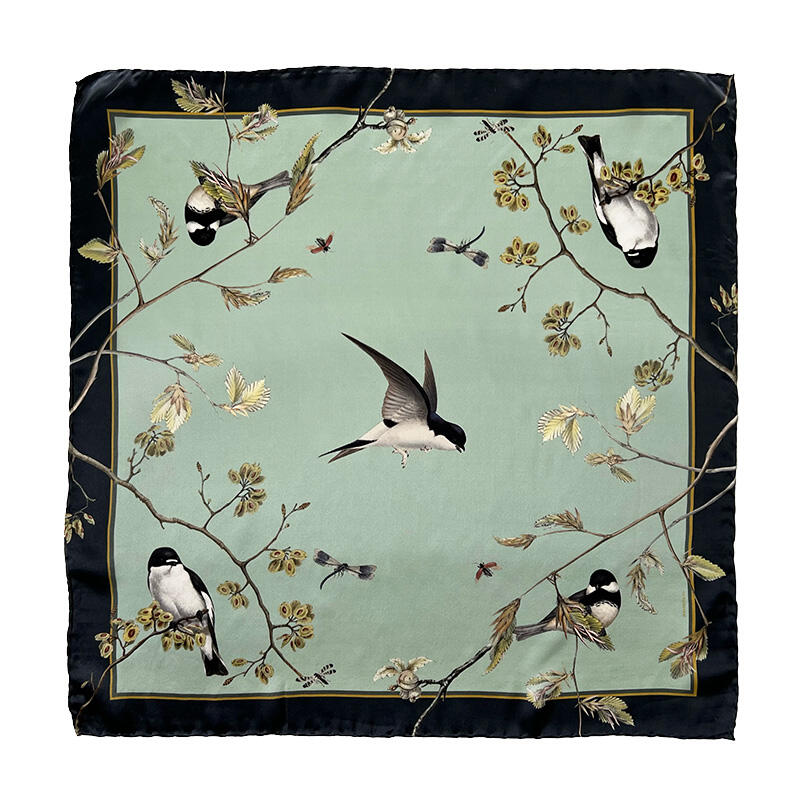 Garden Birds Silk Scarf