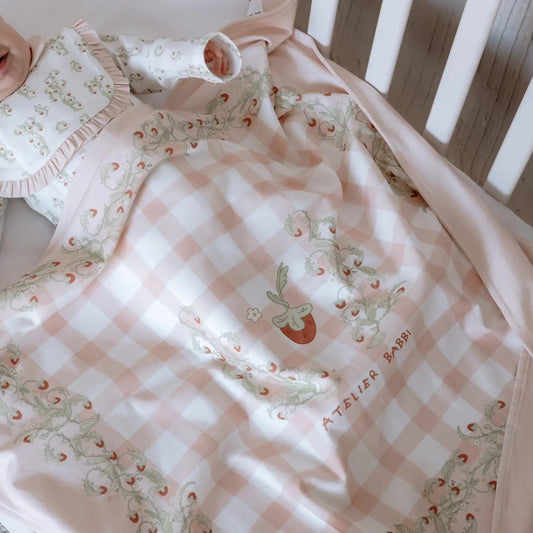Double-Sided Blanket, Strawberry | Atelier Babbi