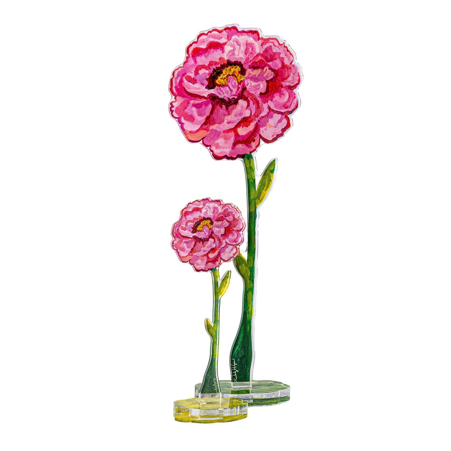 Tall Magenta Peony Small Acrylic Flower