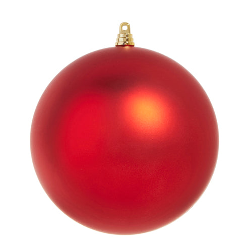 6" MATTE RED BALL ORNAMENT