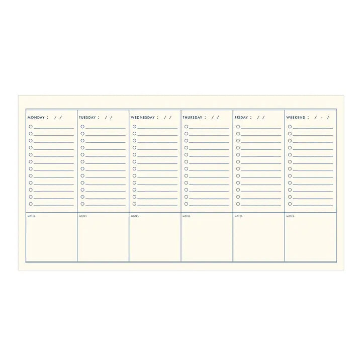 To Do Checklist Undated Weekly Planner
