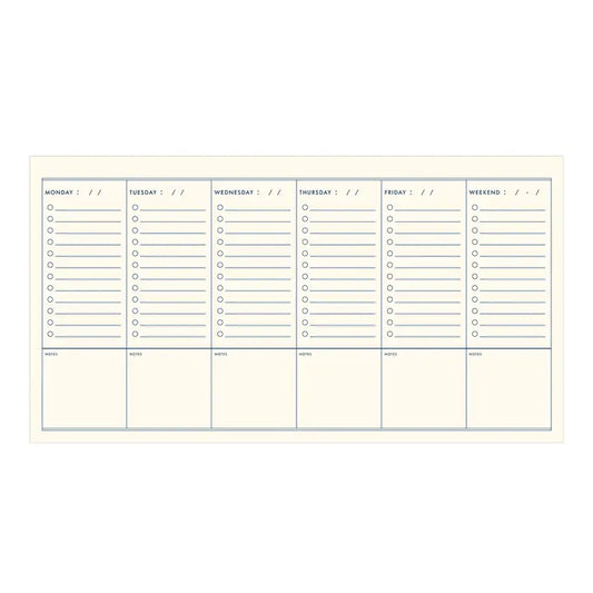 To Do Simple Undated Weekly Planner