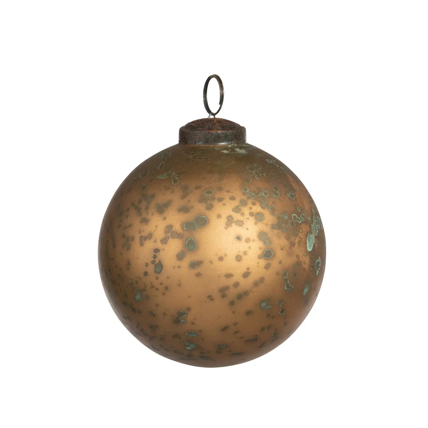 Marbled Bronze Glass Ball Ornament