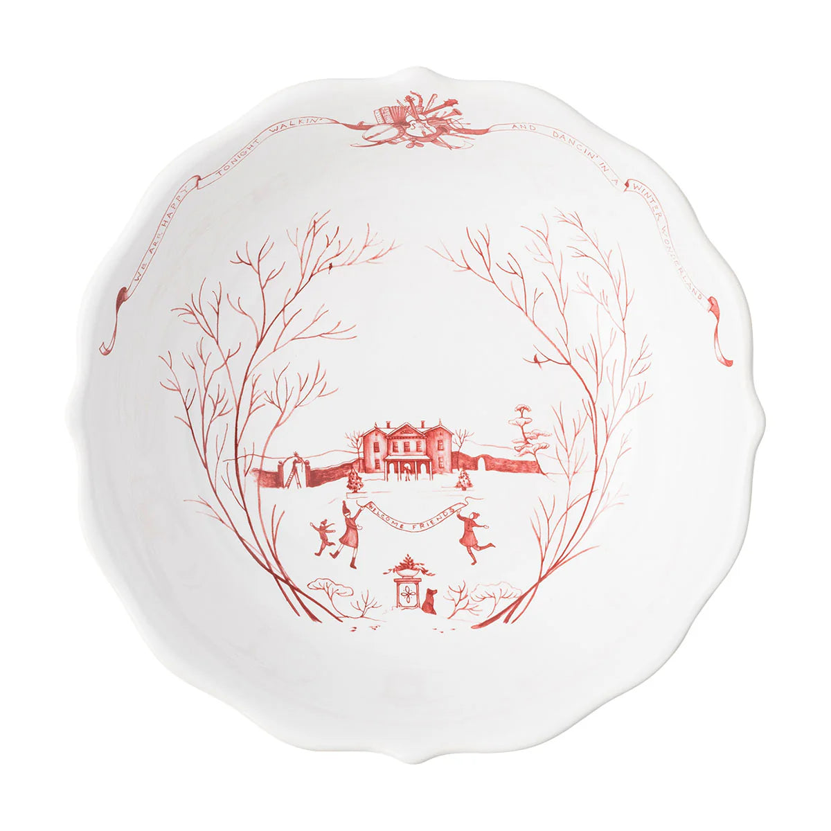 Juliska Country Estate Winter Frolic Ruby 10" Serving Bowl