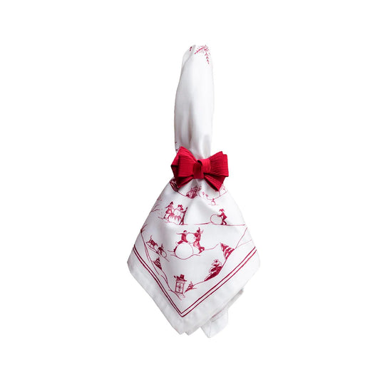 Country Estate Winter Frolic Ruby Napkin, Set of 4 | Juliska