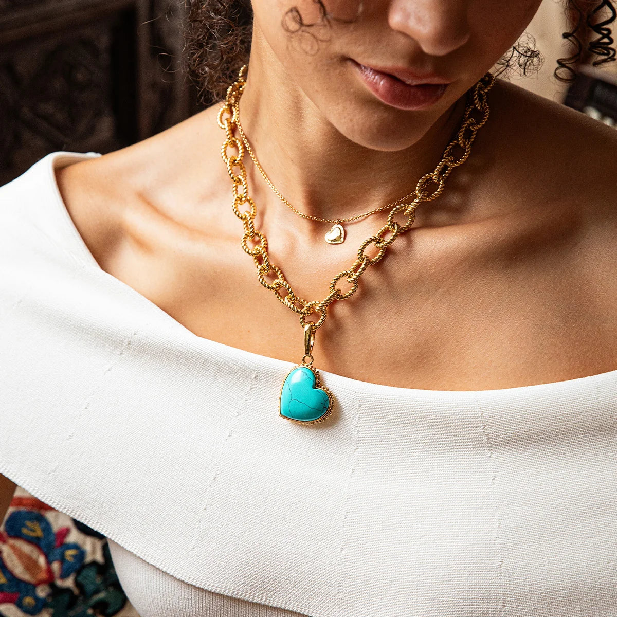 Love Gem Charm/Pendent in Turquoise, Capucine de Wulf
