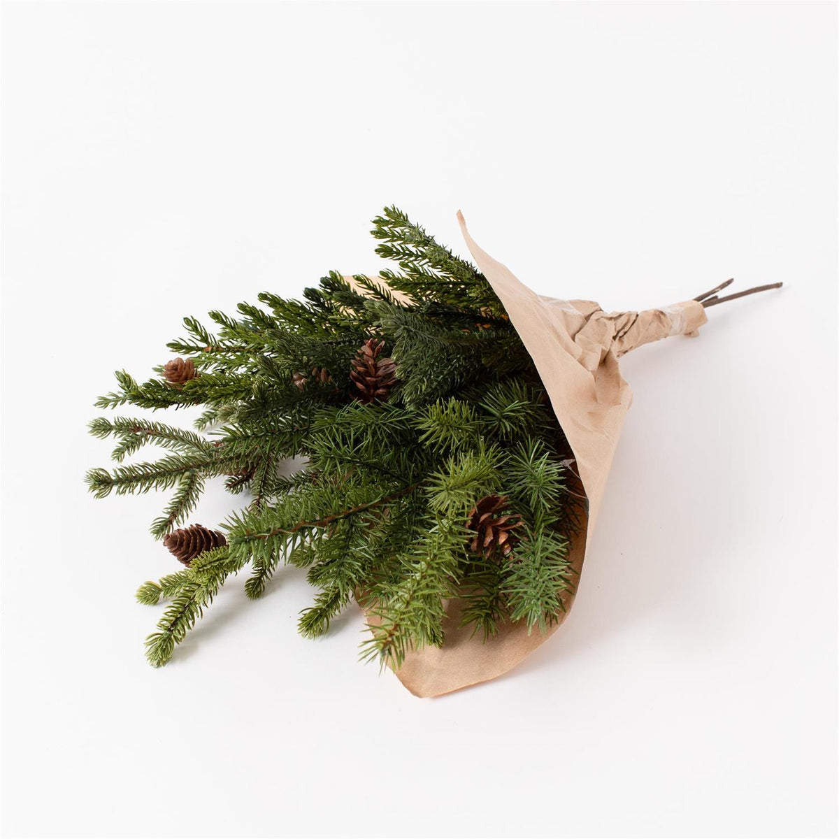 Mixed Winter Greens with Pine Cones Bunch