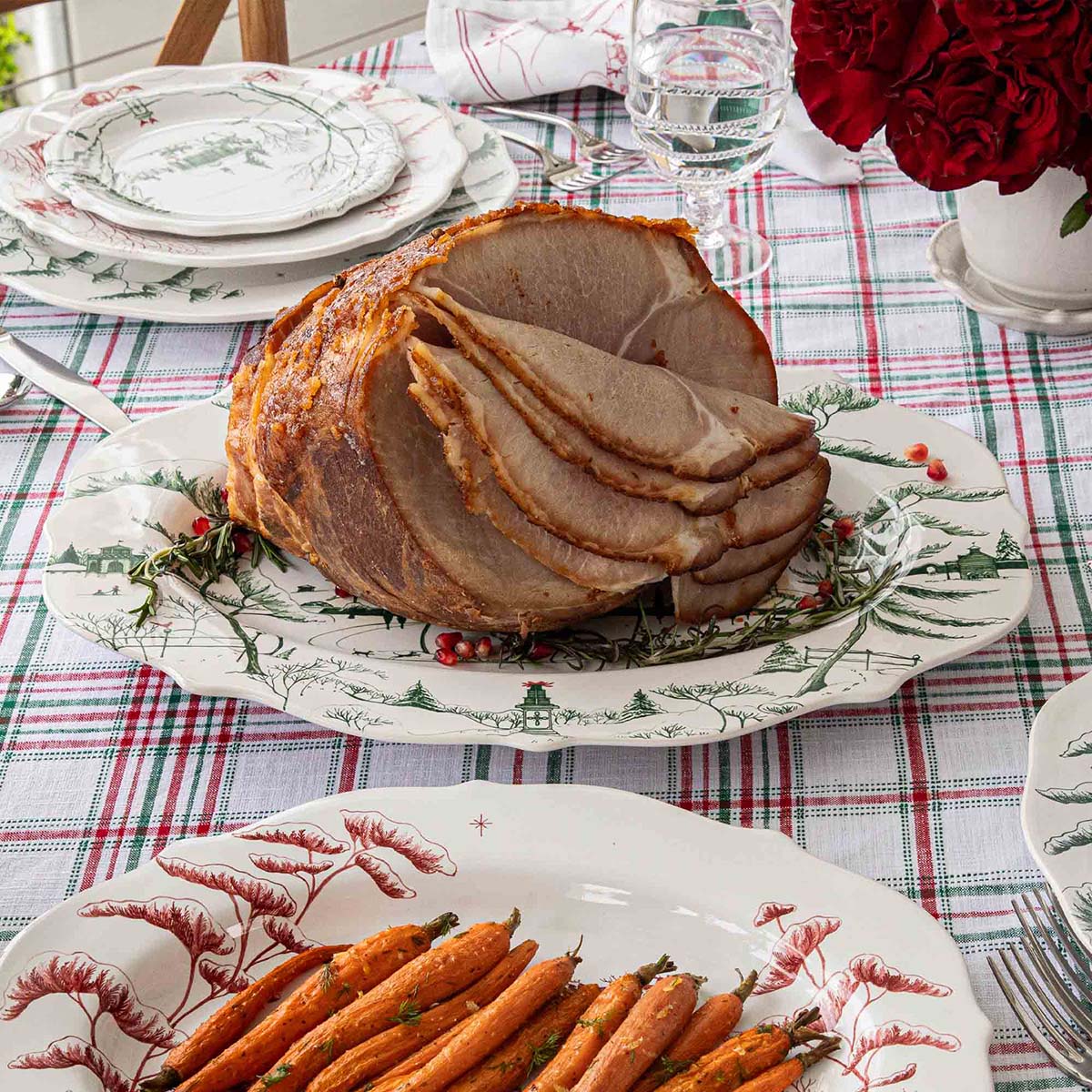 Juliska Country Estate Winter Frolic Evergreen 20" Serving Platter