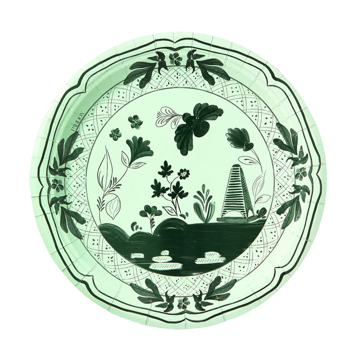 Beachside Pavilion Salad and Dessert Plates in Mint & Forest (Pack of 8)