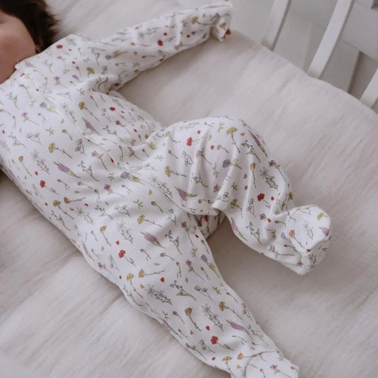 Baby Footed Onesie in Spring | Atelier Babbi