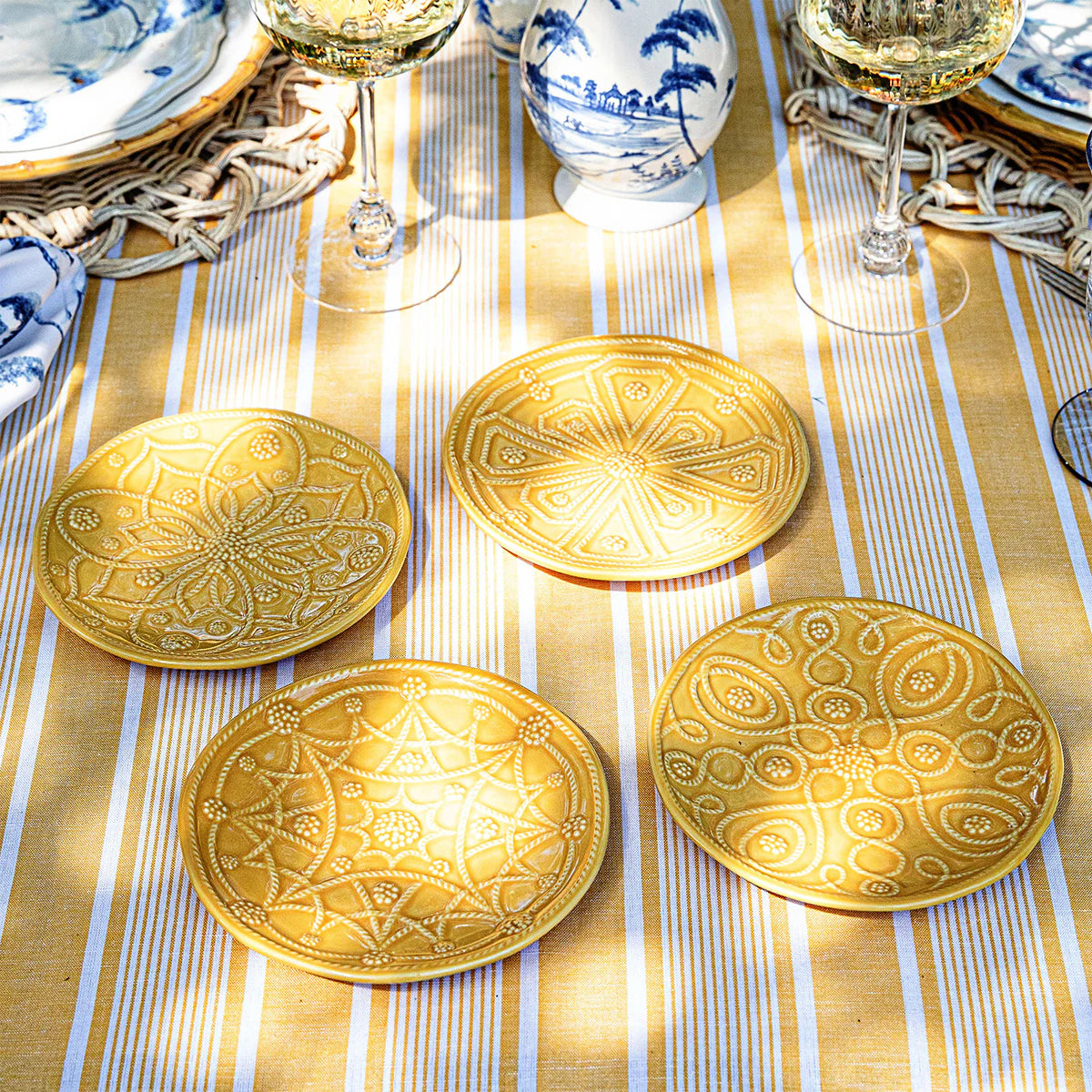 Juliska Jardins du Monde Daffodil Side/Cocktail Plate (Assort. Set of 4)