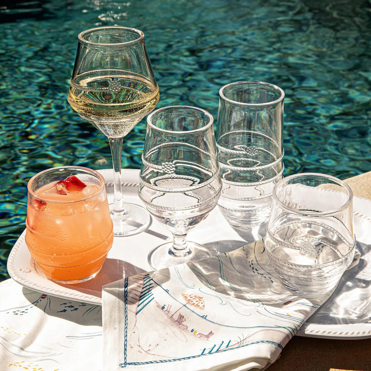 Juliska Amalia Clear Acrylic Wine Glass