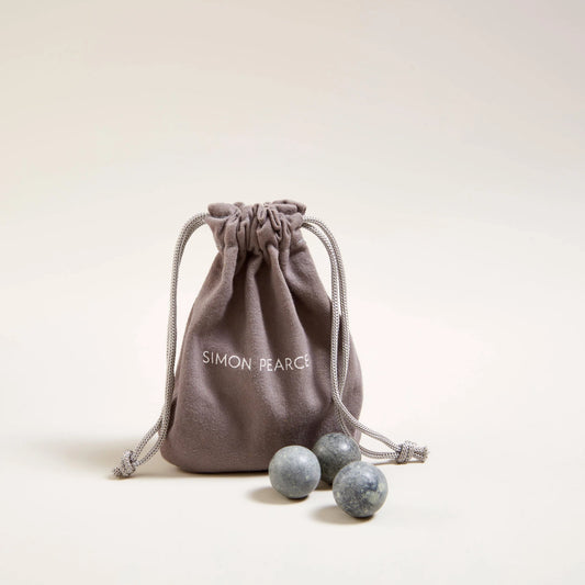 Simon Pearce Shoreham Whiskey Glass with Stones Gift Set