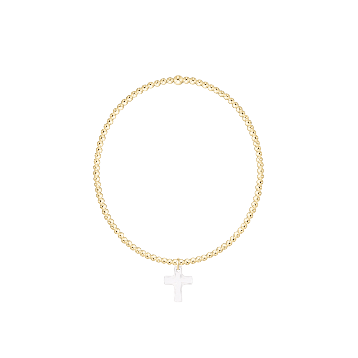 enewton Classic Gold 2mm Bracelet Blessed Crystal Charm