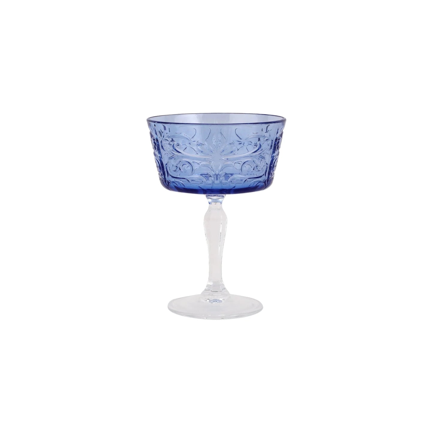 Vietri Barocco Cobalt Champagne Coupe