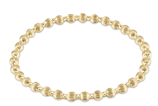 enewton Dignity Grateful Pattern 4mm Bead Bracelet Gold