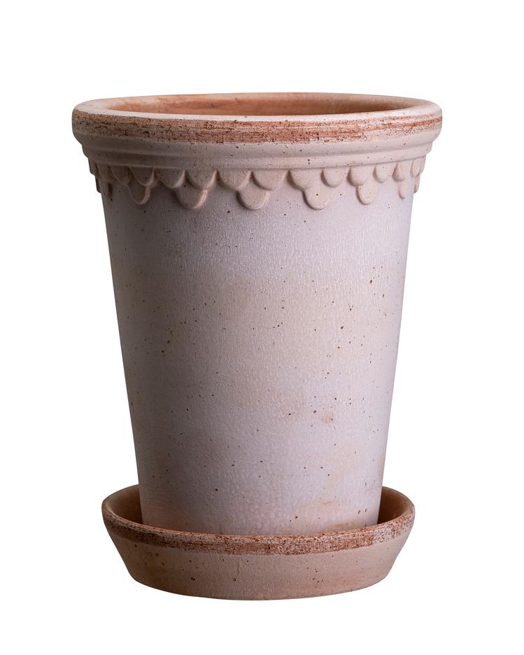 Bergs Potter Tall Rosa Københavner Pot with Saucer