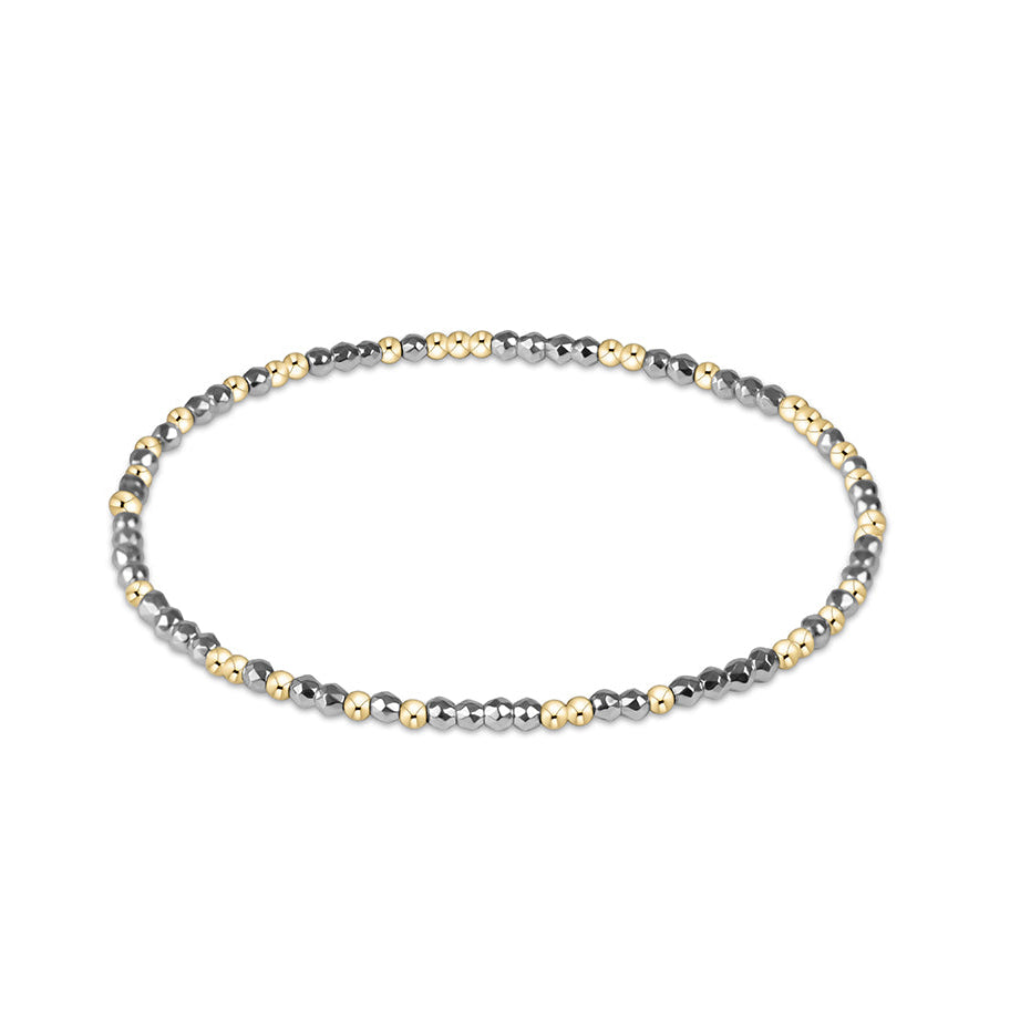 enewton EXTENDS Hope Unwritten Bright Silver Faceted Hematite 2mm Bead Bracelet