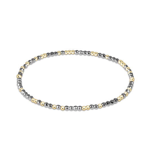 enewton EXTENDS Hope Unwritten Bright Silver Faceted Hematite 2mm Bead Bracelet