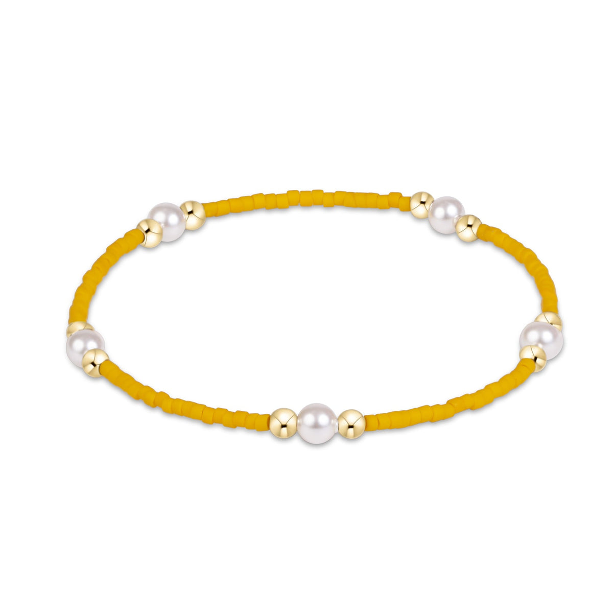 enewton Gameday Hope Purpose Pearl Bracelet in Golden Yellow