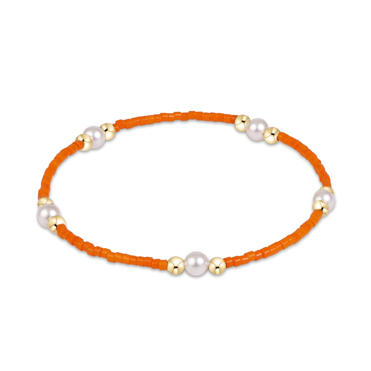 enewton Gameday Hope Purpose Pearl Bracelet in Orange